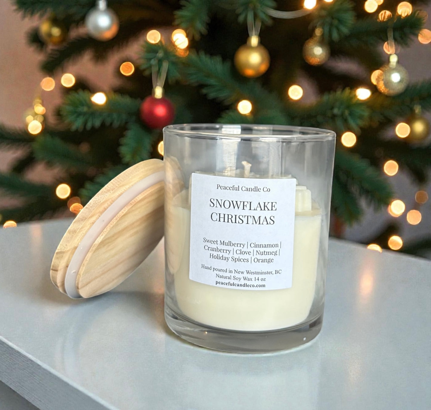 Snowflake Christmas Candle